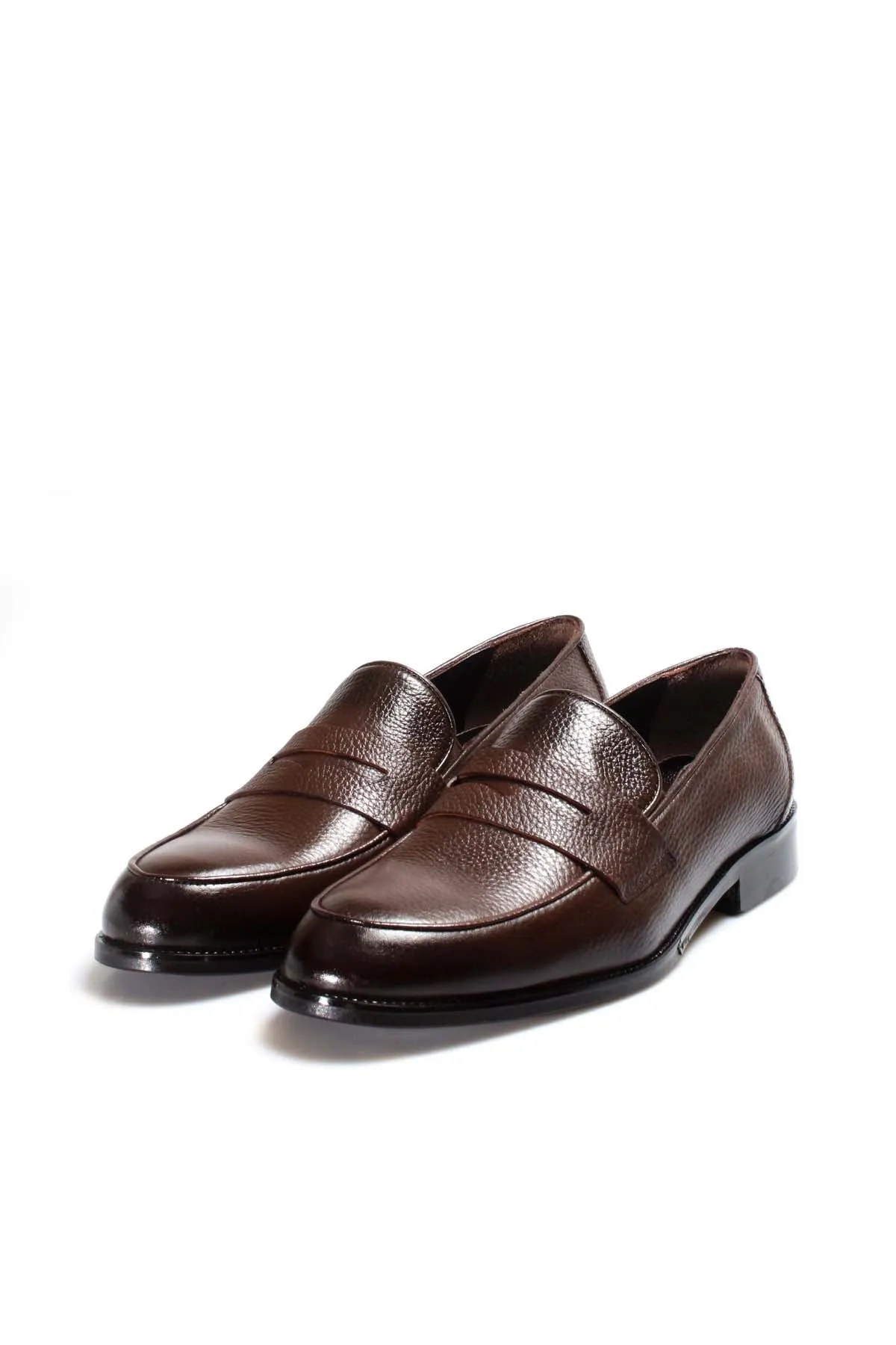 Men's Brown Leather Penny Loafers-Wessi sold by Wessi product image thumbnail 5