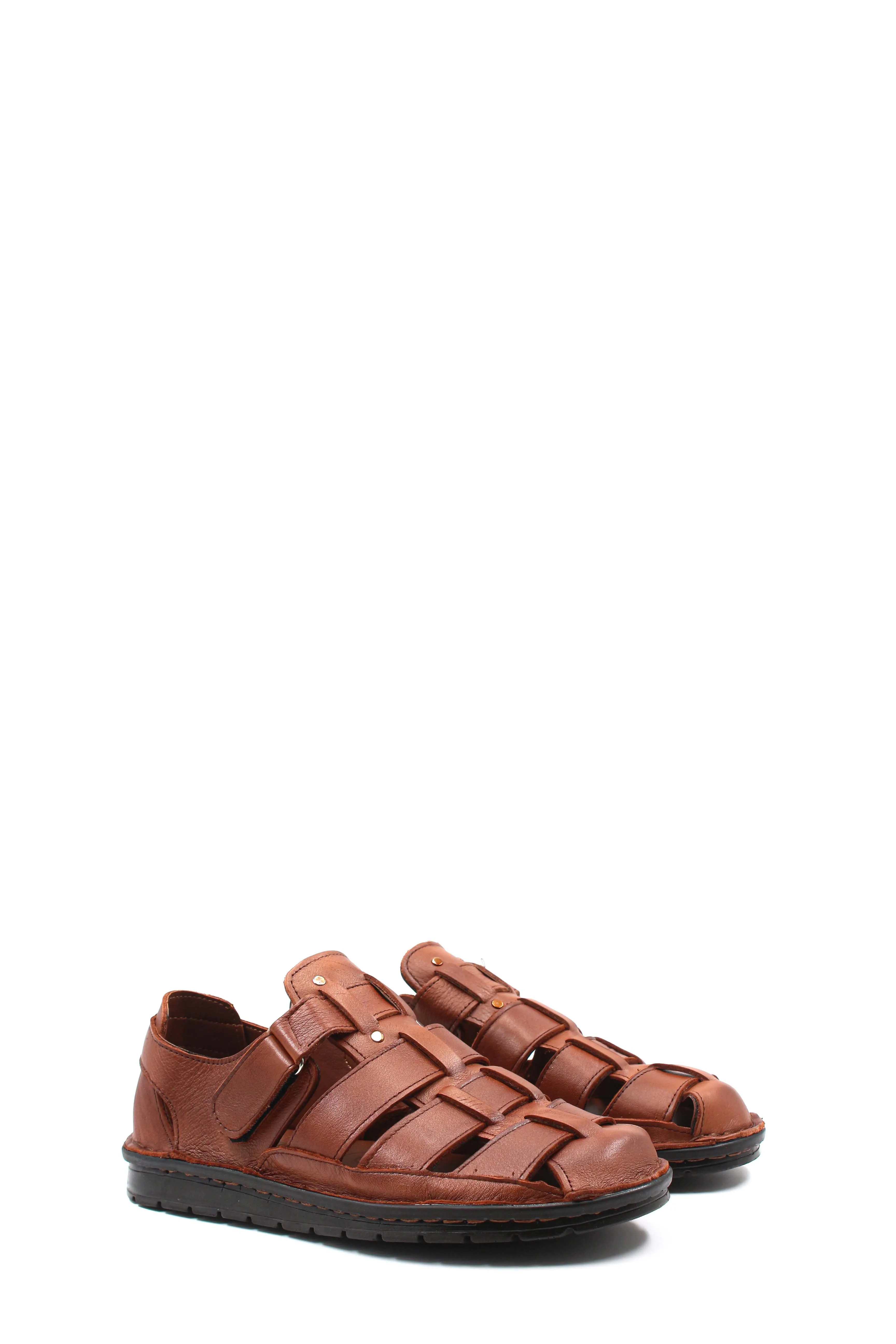 Men's Brown Leather Fisherman Sandals with Adjustable Strap - Wessi sold by Wessi product image thumbnail 4