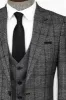 Slim Fit Checked Dark Grey Men Suit - Wessi sold by Wessi