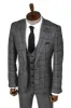 Slim Fit Checked Dark Grey Men Suit - Wessi sold by Wessi