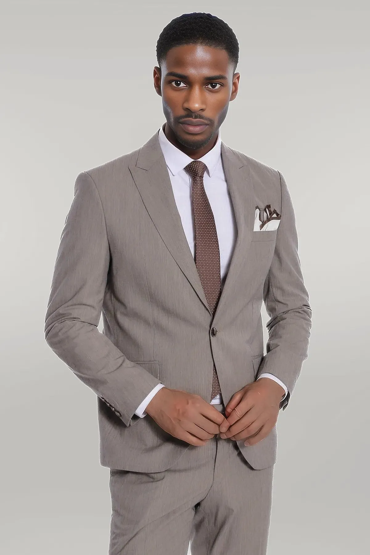 Plain 2 Piece Slim Fit Dark Grey Men Suit - Wessi sold by Wessi product image thumbnail 5