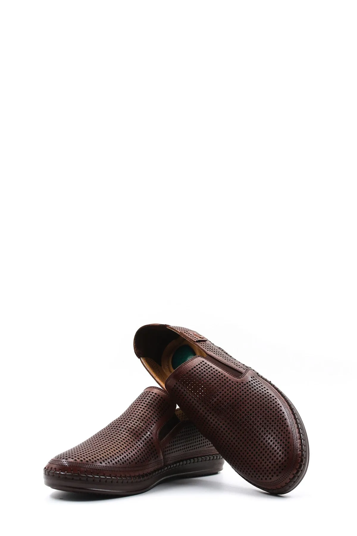 Brown Perforated Leather Loafers Wessi sold by Wessi product image thumbnail 5