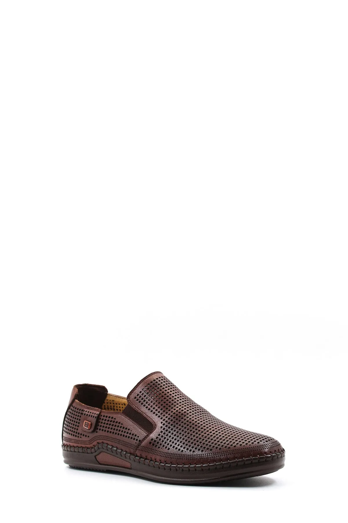 Brown Perforated Leather Loafers Wessi sold by Wessi product image thumbnail 3