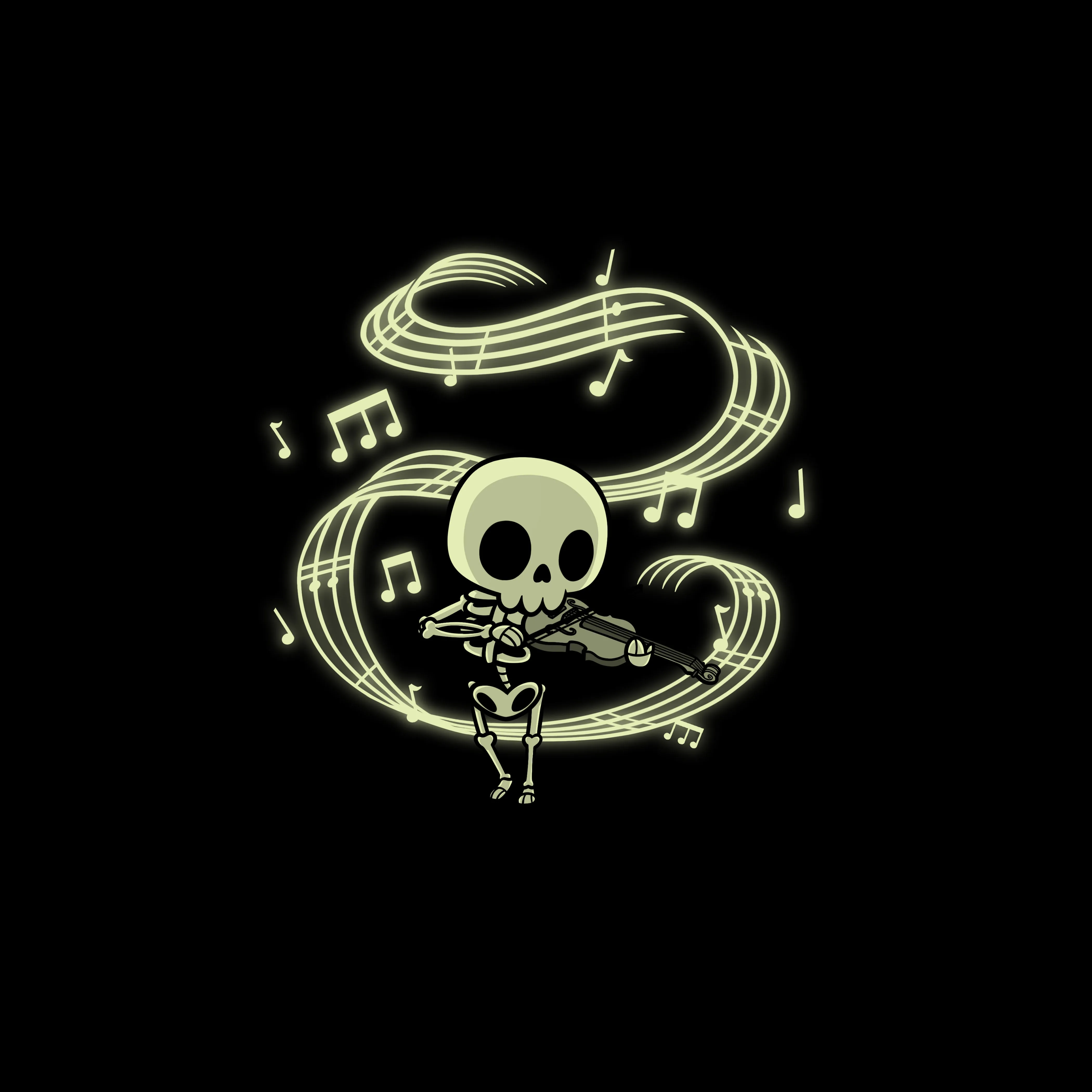 Skulls and Soundwaves (Glow) sold by Teeturtle product image thumbnail 3