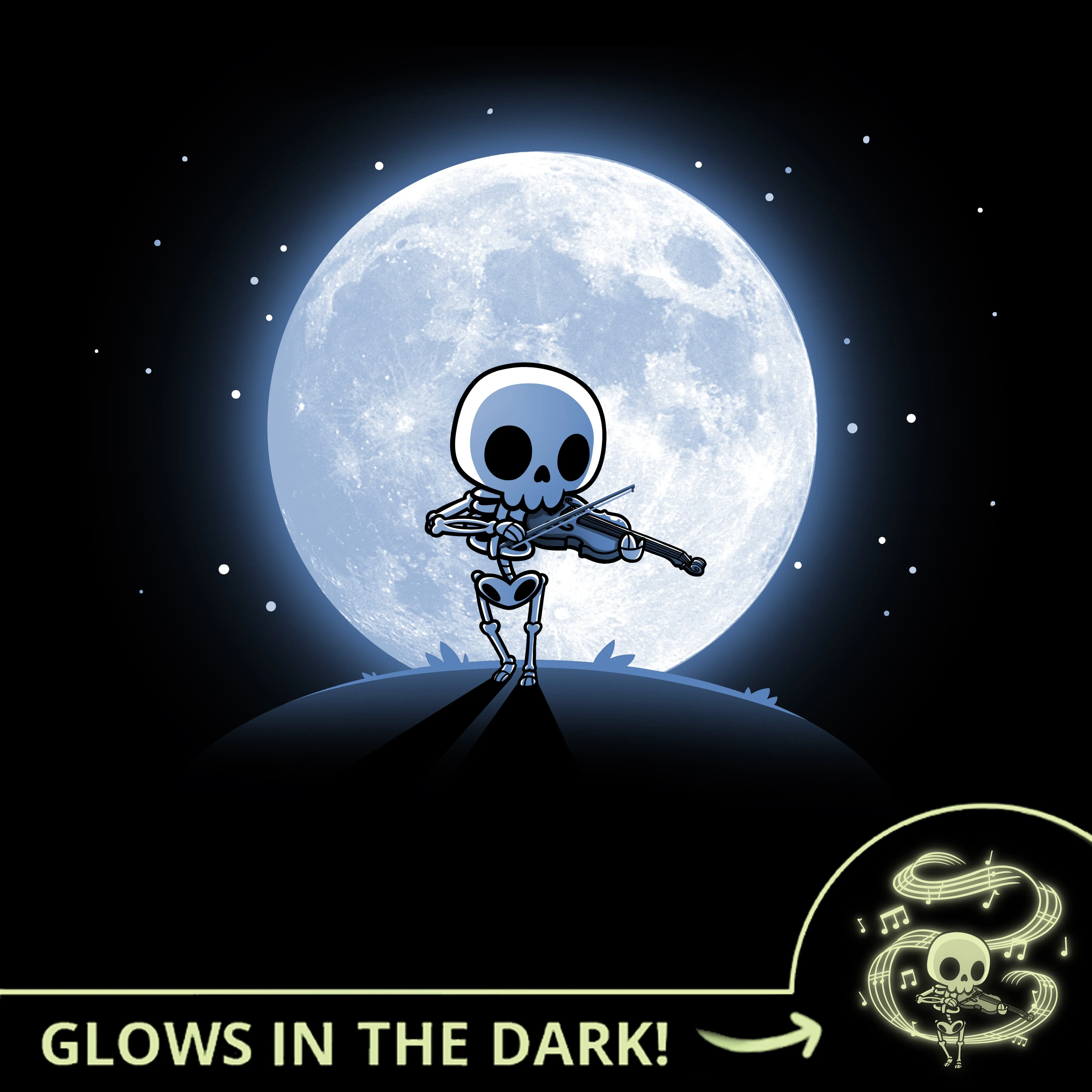 Skulls and Soundwaves (Glow) sold by Teeturtle