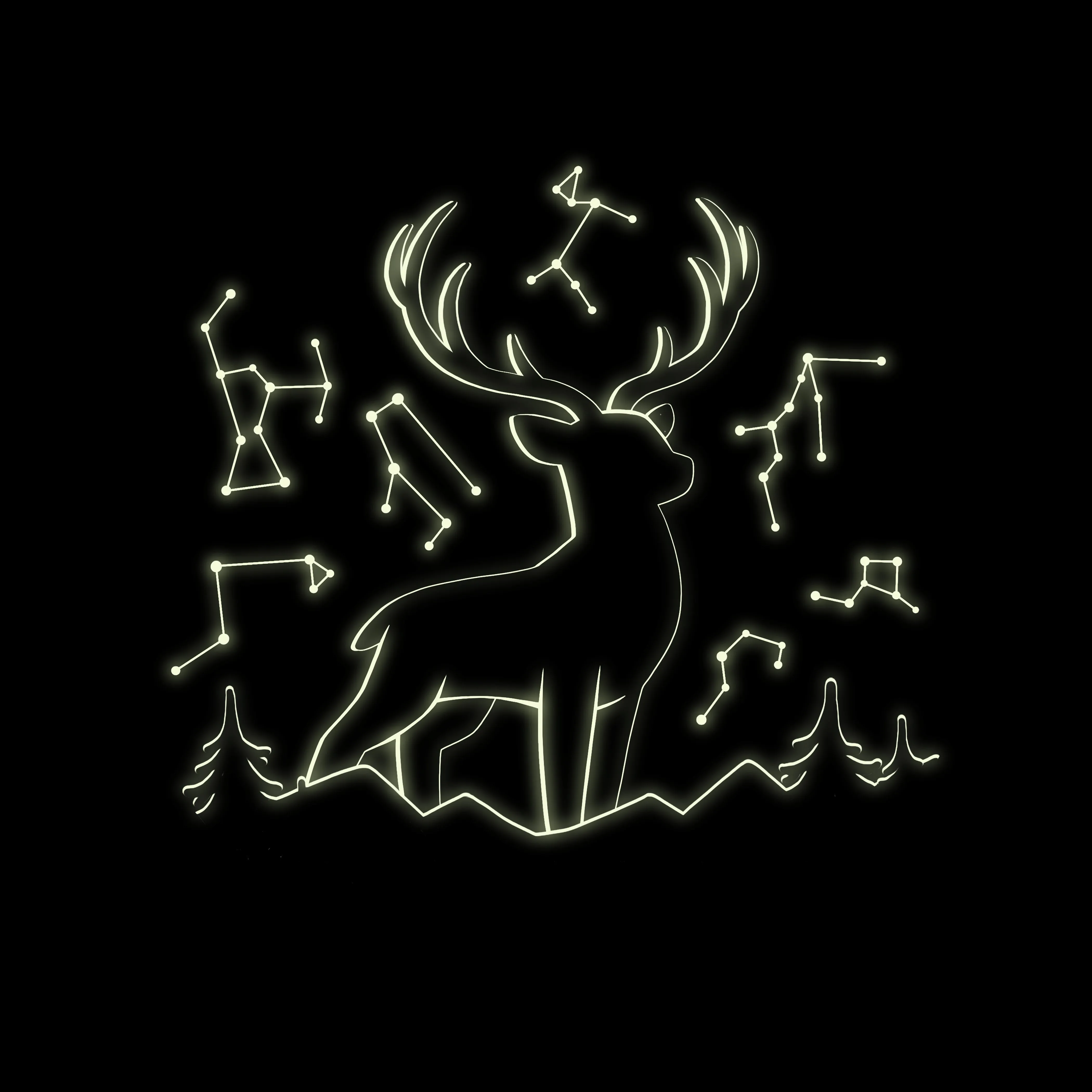 Celestial Stag (Glow) sold by Teeturtle product image thumbnail 4