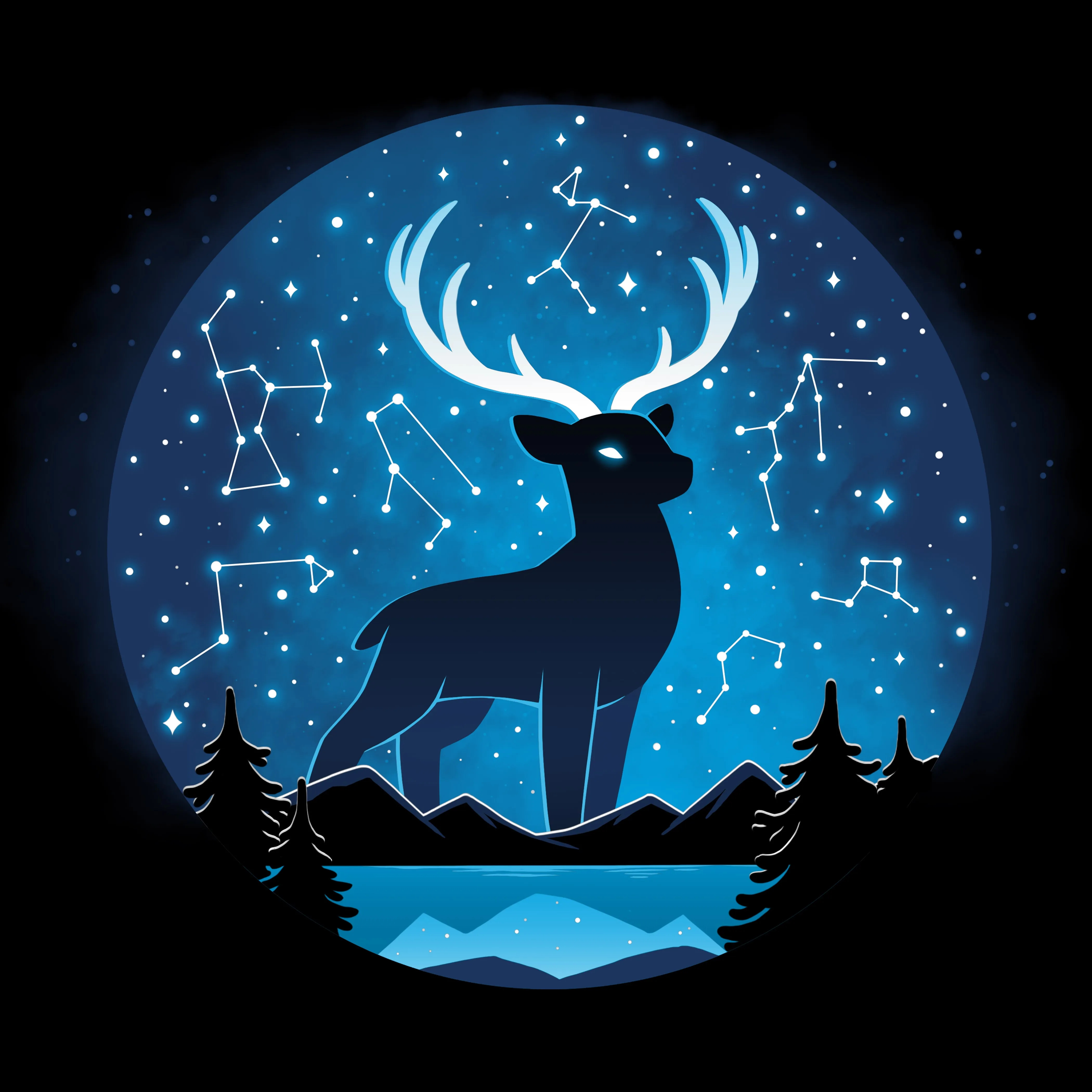 Celestial Stag (Glow) sold by Teeturtle product image thumbnail 3
