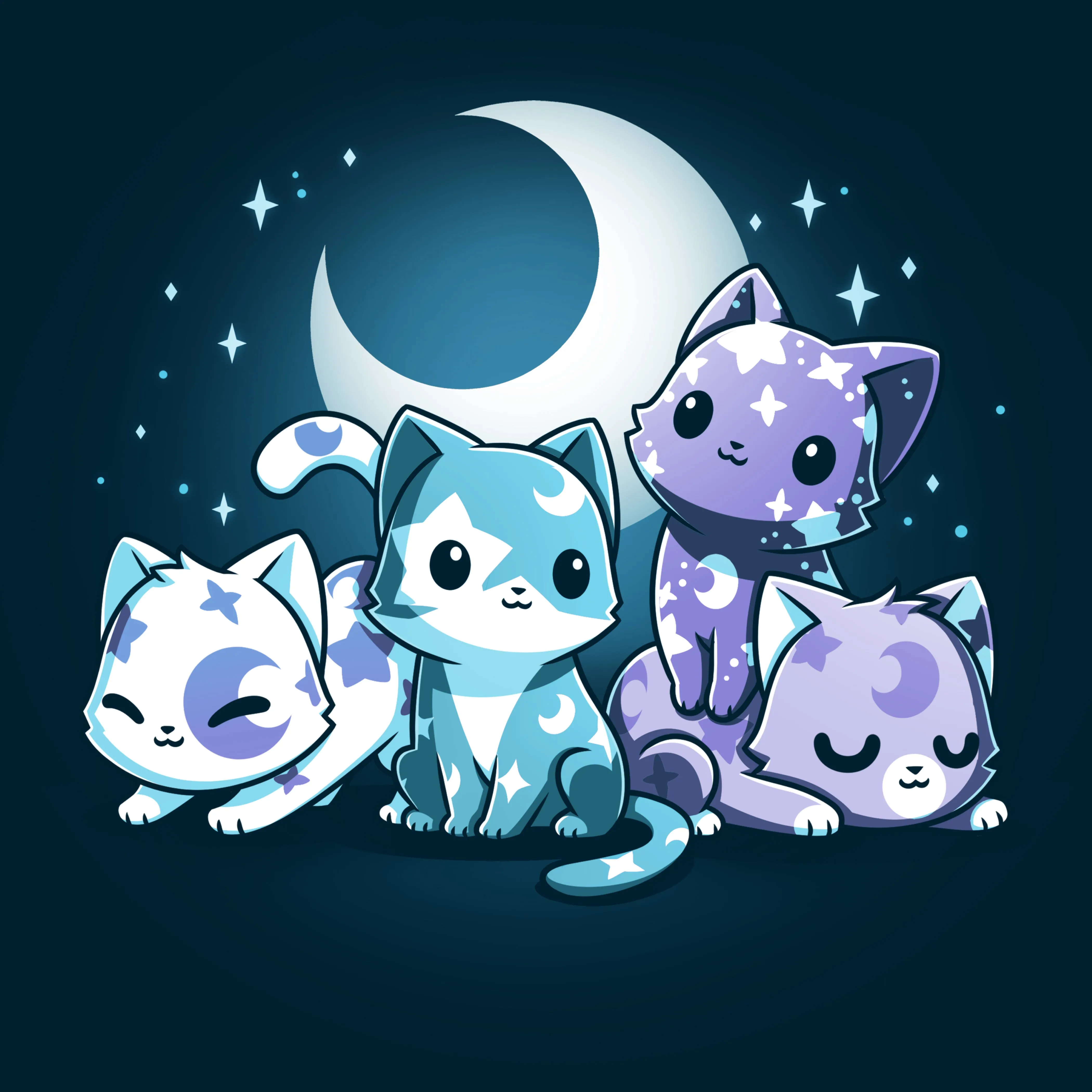 Moon & Star Meows sold by Teeturtle