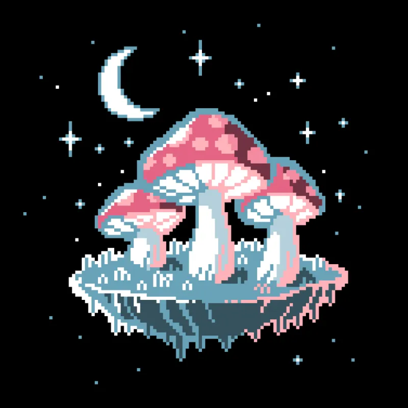 Pixel Mushrooms sold by Teeturtle