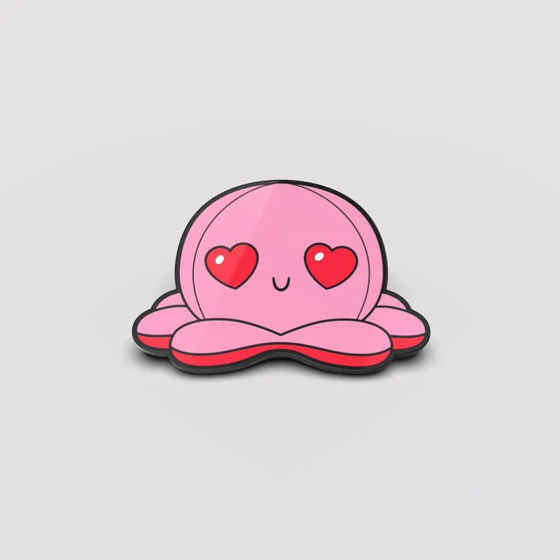 Love Light Pink Octopus Pin sold by Teeturtle