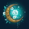Floral Moon sold by Teeturtle