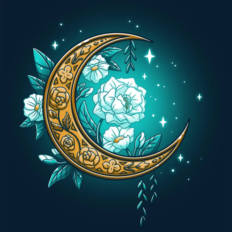 Floral Moon sold by Teeturtle