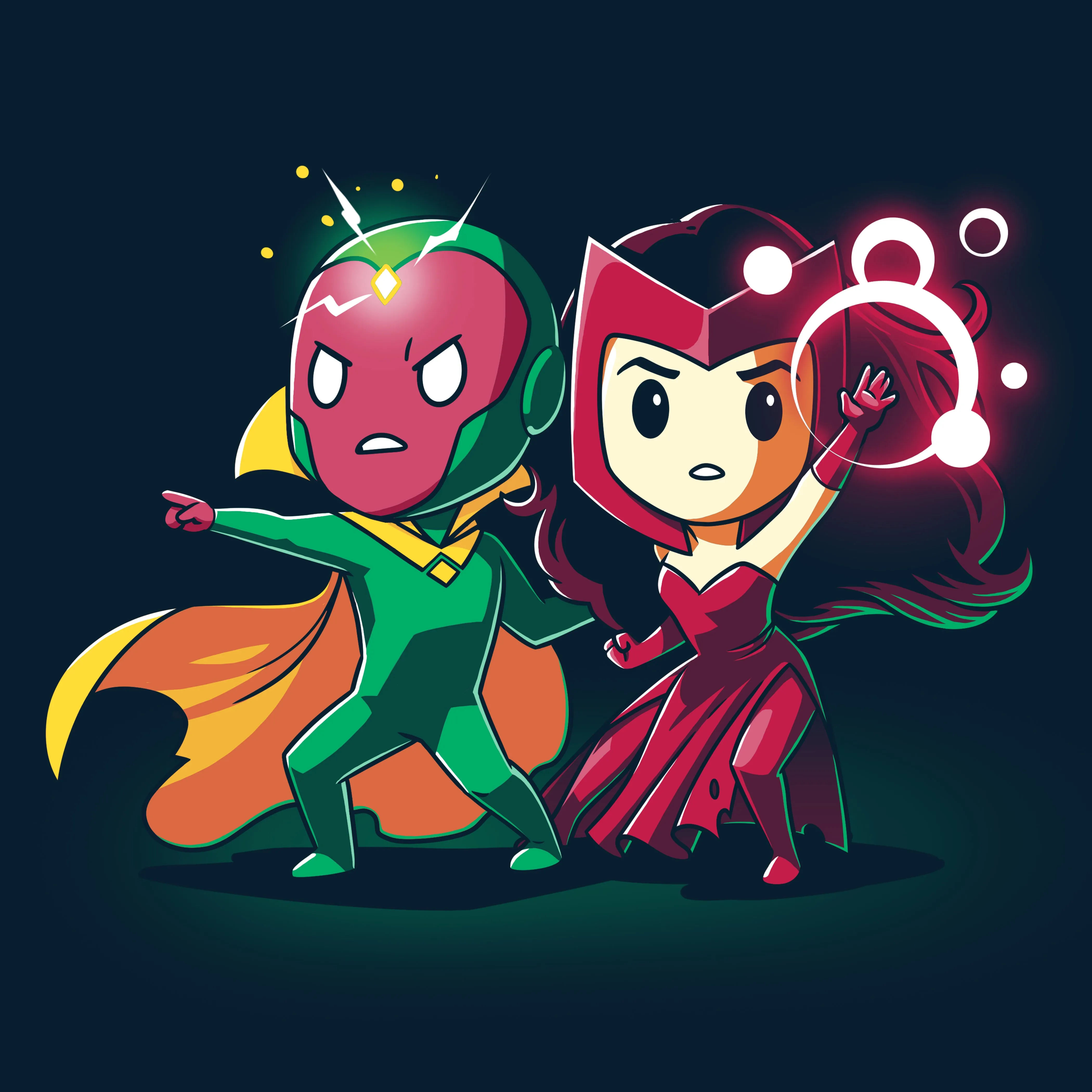 Vision and Scarlet Witch sold by Teeturtle