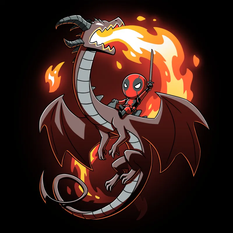 Deadpool On a Dragon sold by Teeturtle