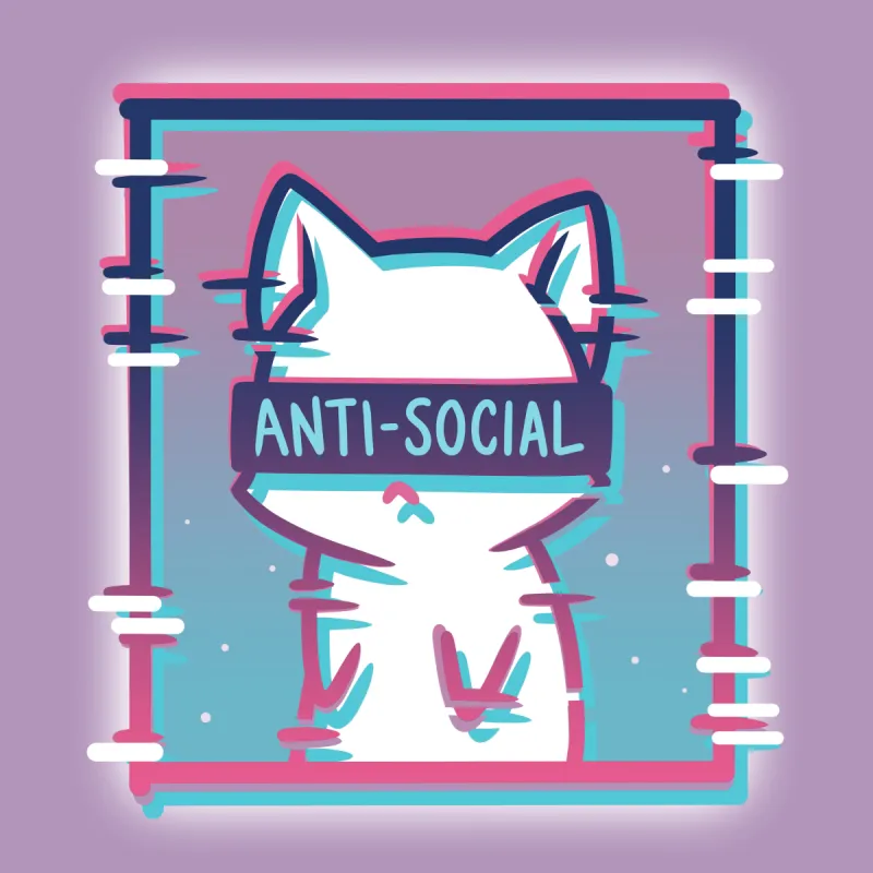 Anti-Social Cat sold by Teeturtle