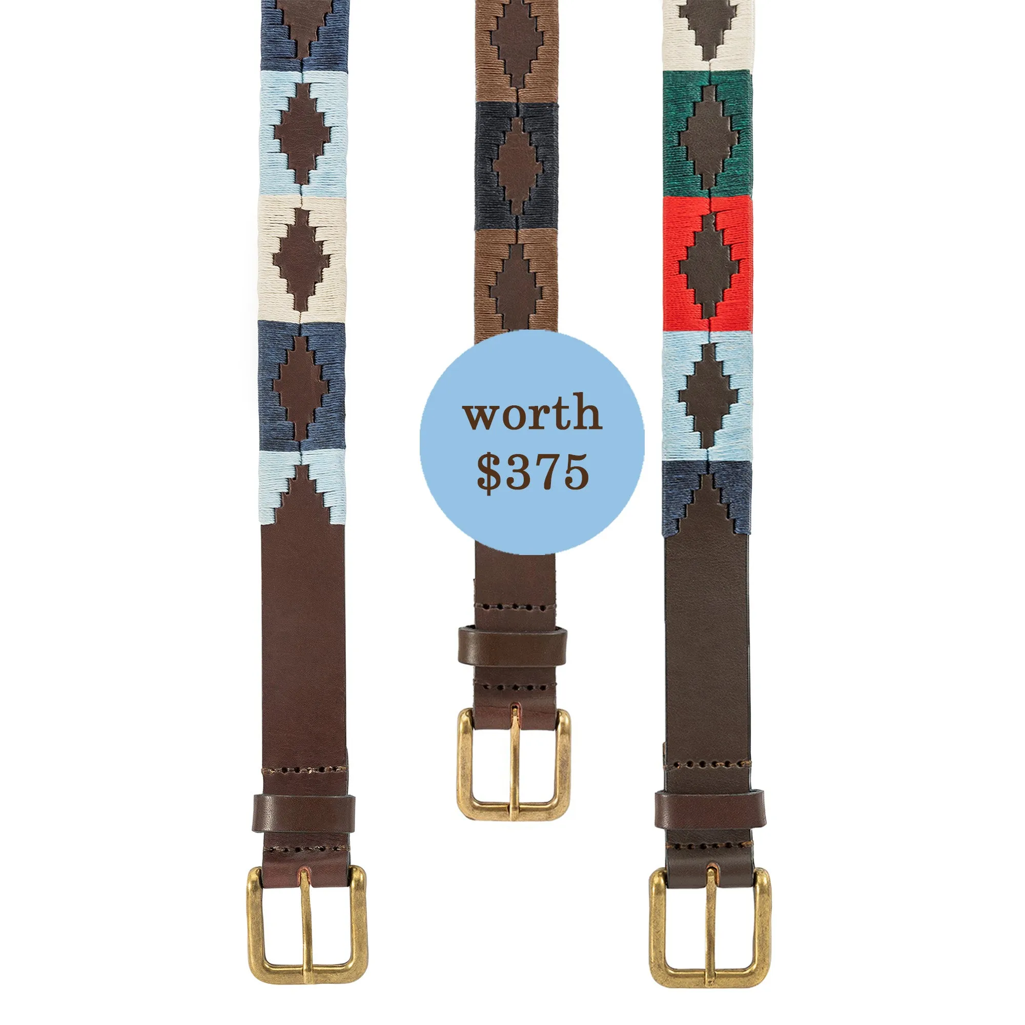 Any 3 Leather pampeano Belts sold by Pampeano