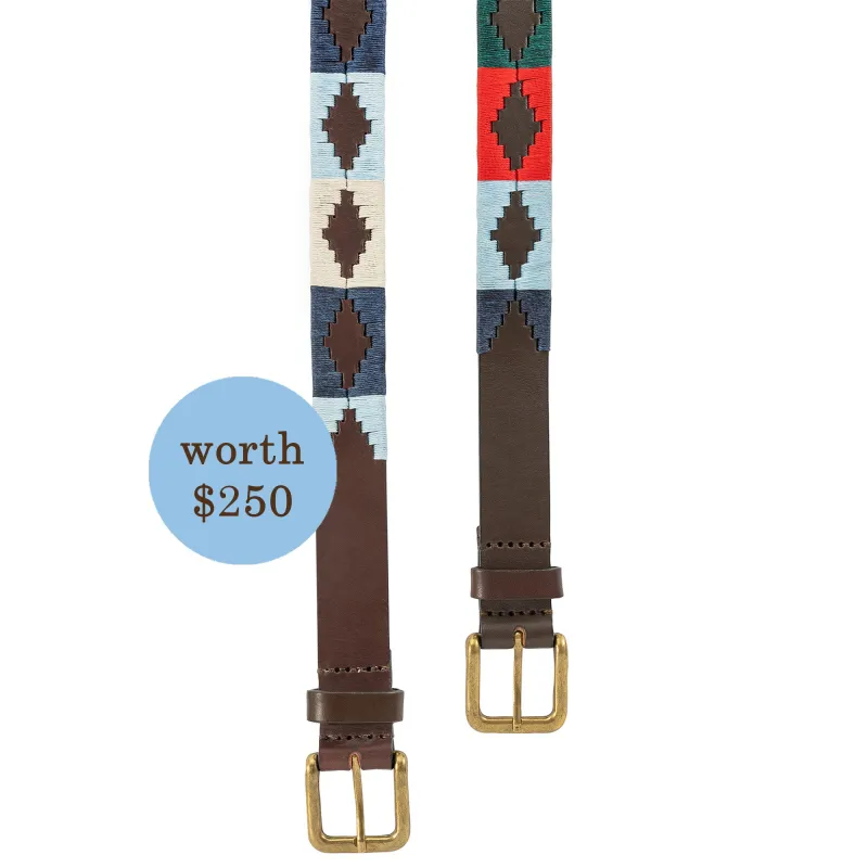 Any 2 Leather pampeano Belts made by Pampeano