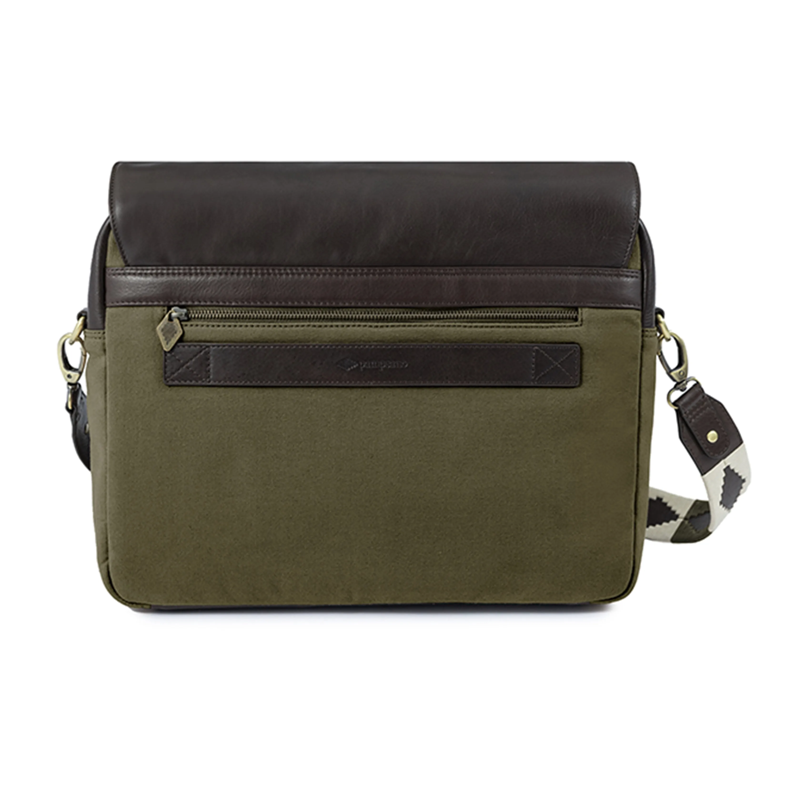 Entregar Messenger Bag - Brown Leather and Forest Canvas sold by Pampeano product image thumbnail 4