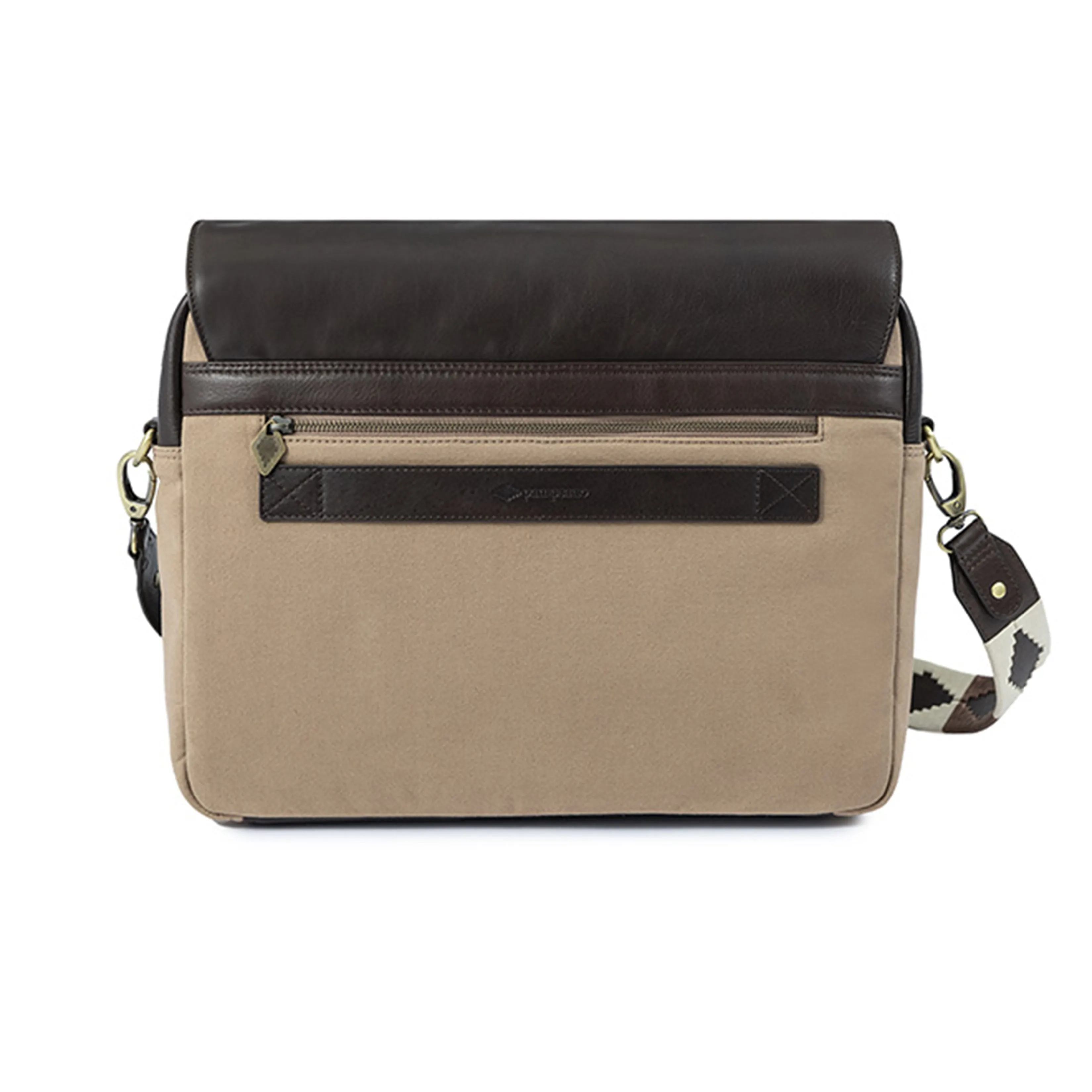 Entregar Messenger Bag - Brown Leather and Sand Canvas sold by Pampeano product image thumbnail 4