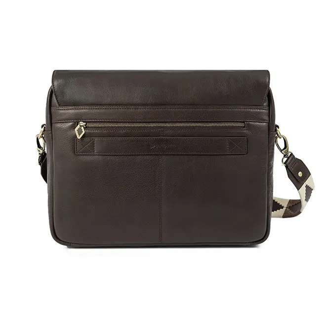 Entregar Messenger Bag - Brown Leather with Cream Stitching sold by Pampeano product image thumbnail 5