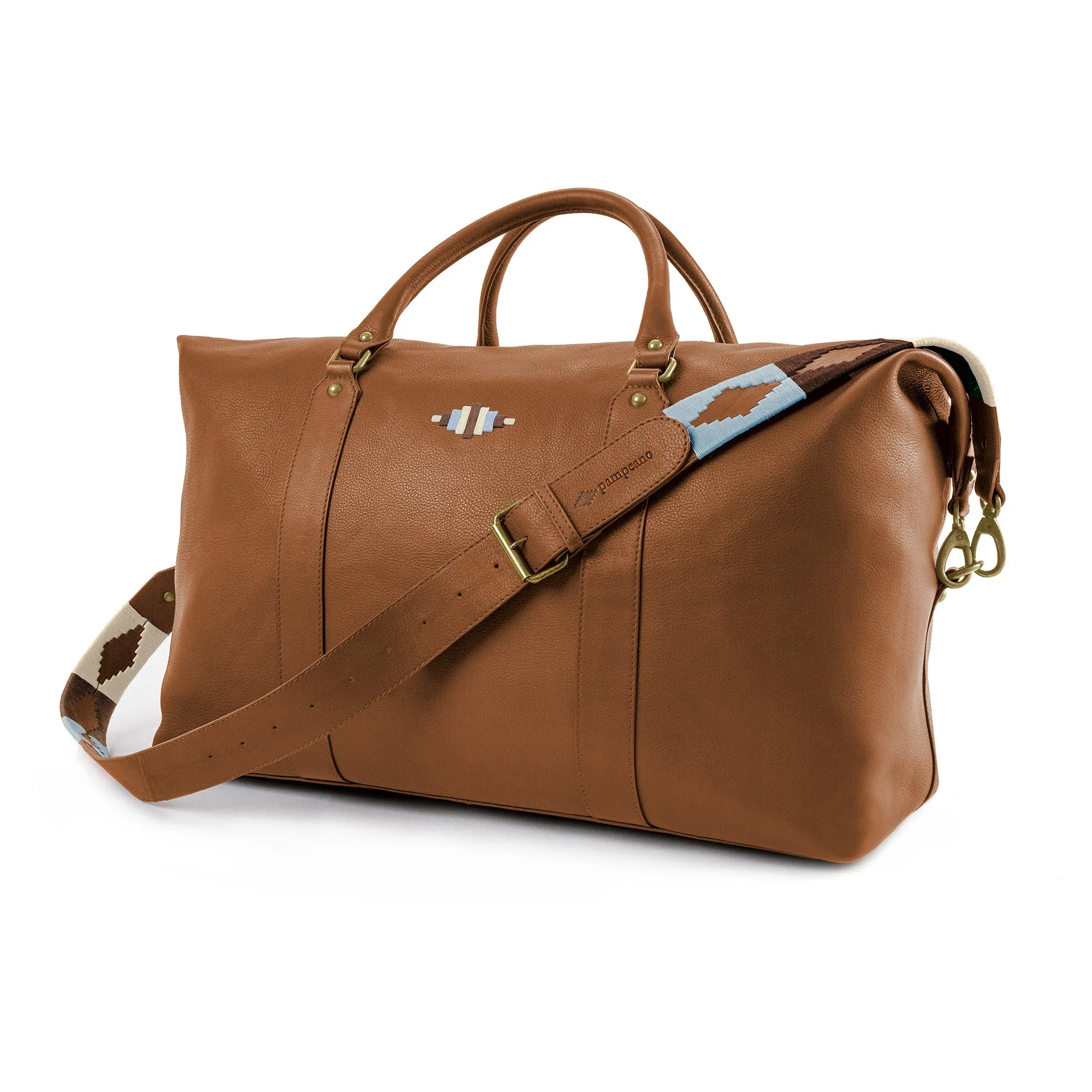 Caballero Large Travel Bag - Tan Leather sold by Pampeano