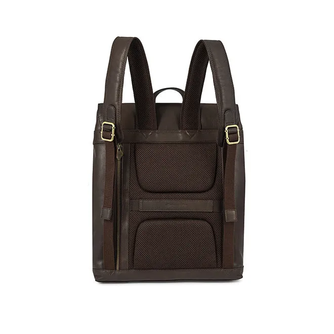 Mochila Backpack - Brown Leather with Cream Stitching sold by Pampeano product image thumbnail 3