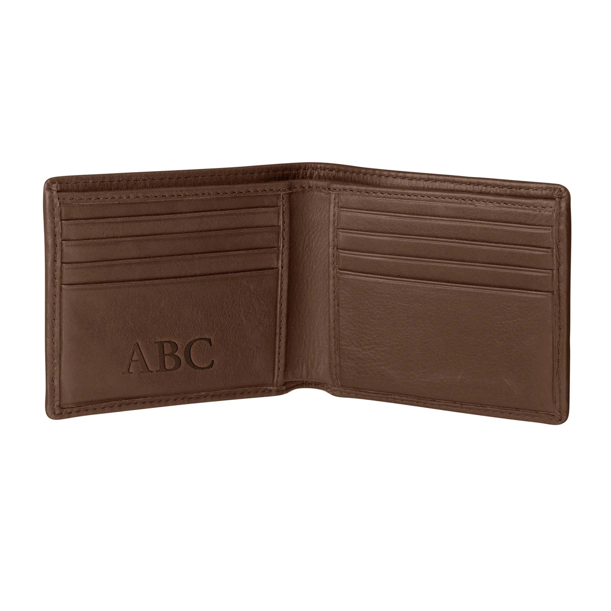 Dinero card wallet - tan leather with light blue, light brown and cream stitching sold by Pampeano product image thumbnail 2