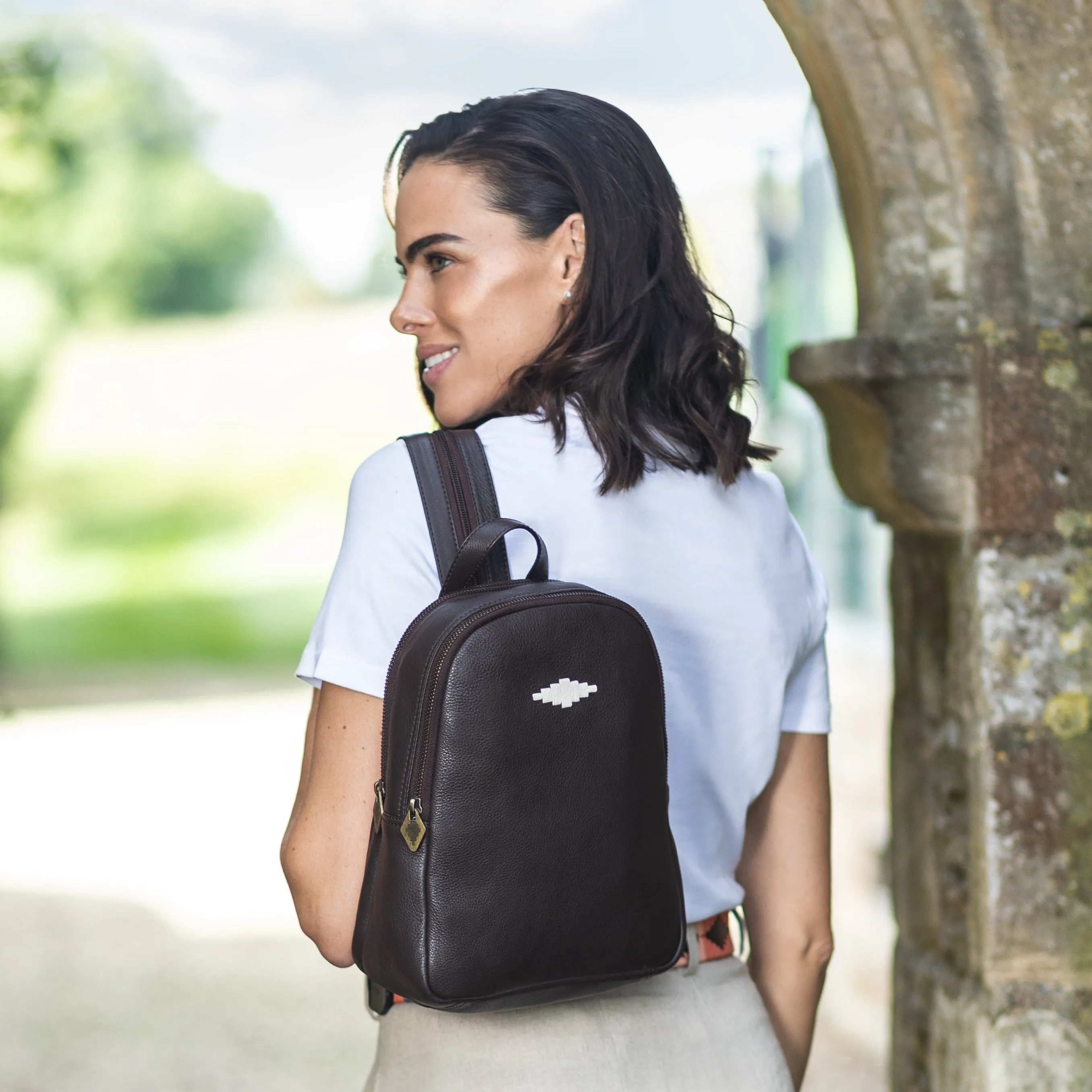 Viajera Small Backpack - Navy Leather sold by Pampeano product image thumbnail 4