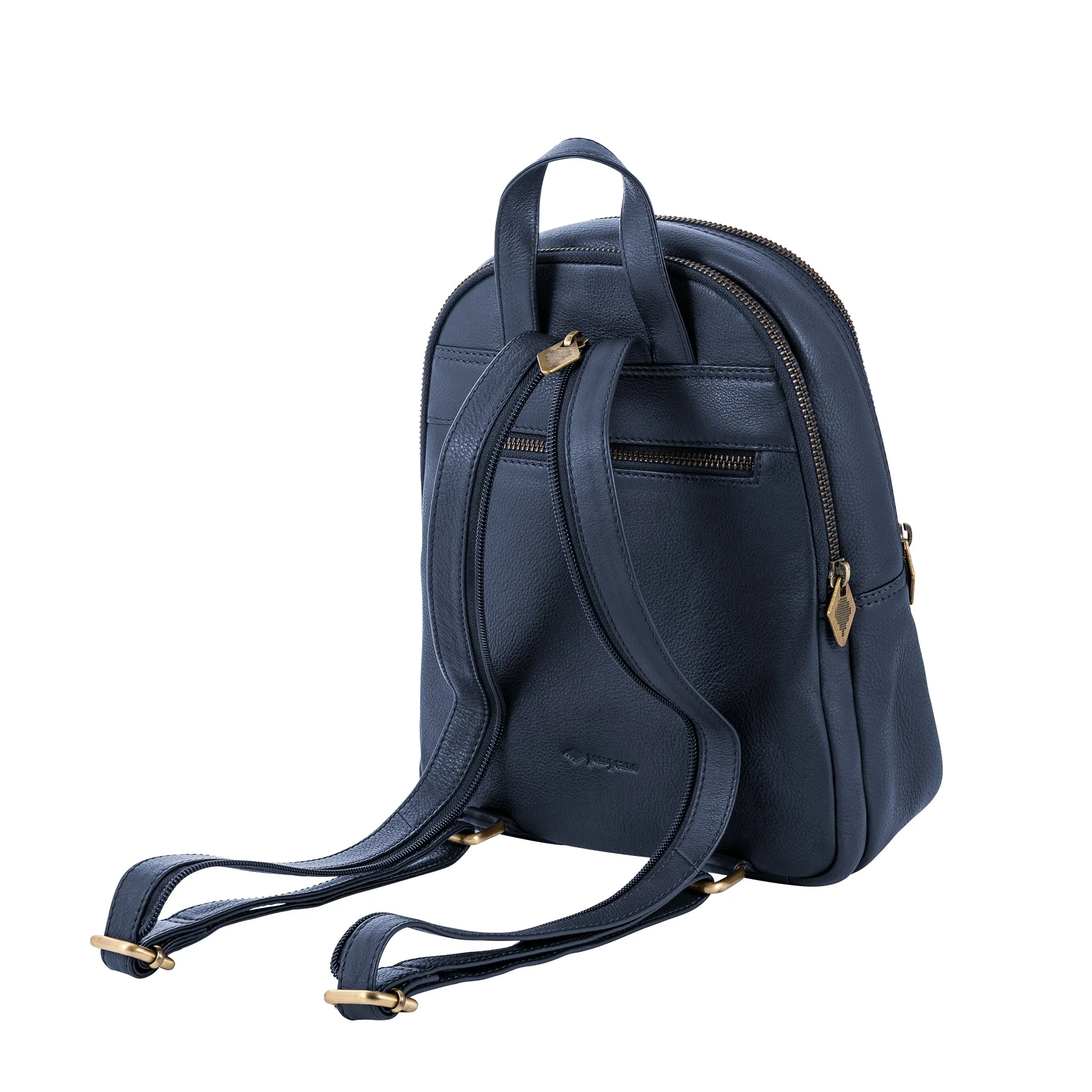 Viajera Small Backpack - Navy Leather sold by Pampeano product image thumbnail 2
