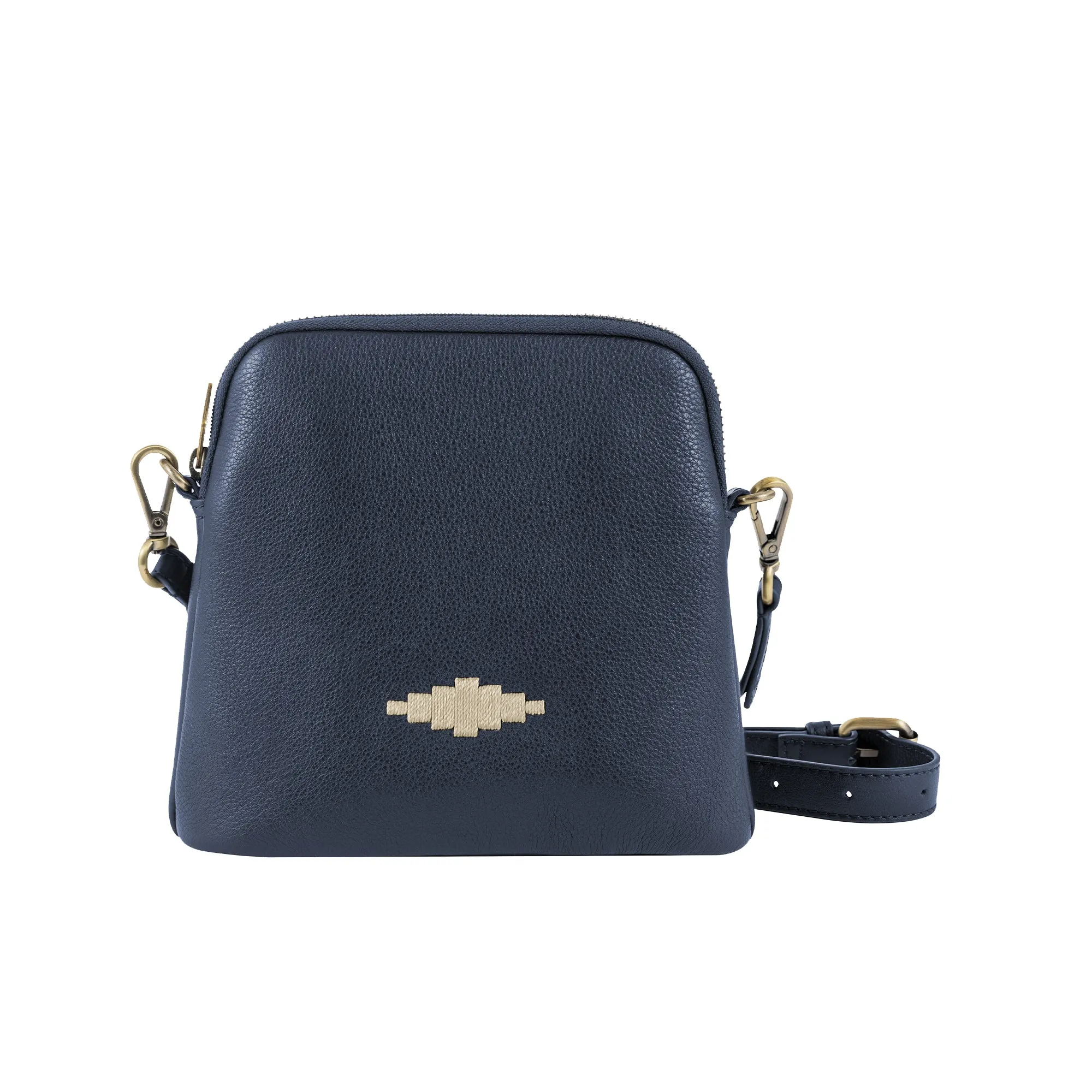 Belleza Crossbody Bag - Navy Leather sold by Pampeano