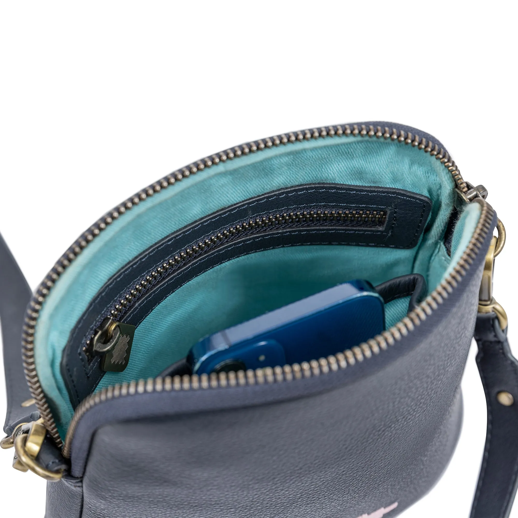 Belleza Crossbody Bag - Navy Leather sold by Pampeano product image thumbnail 3