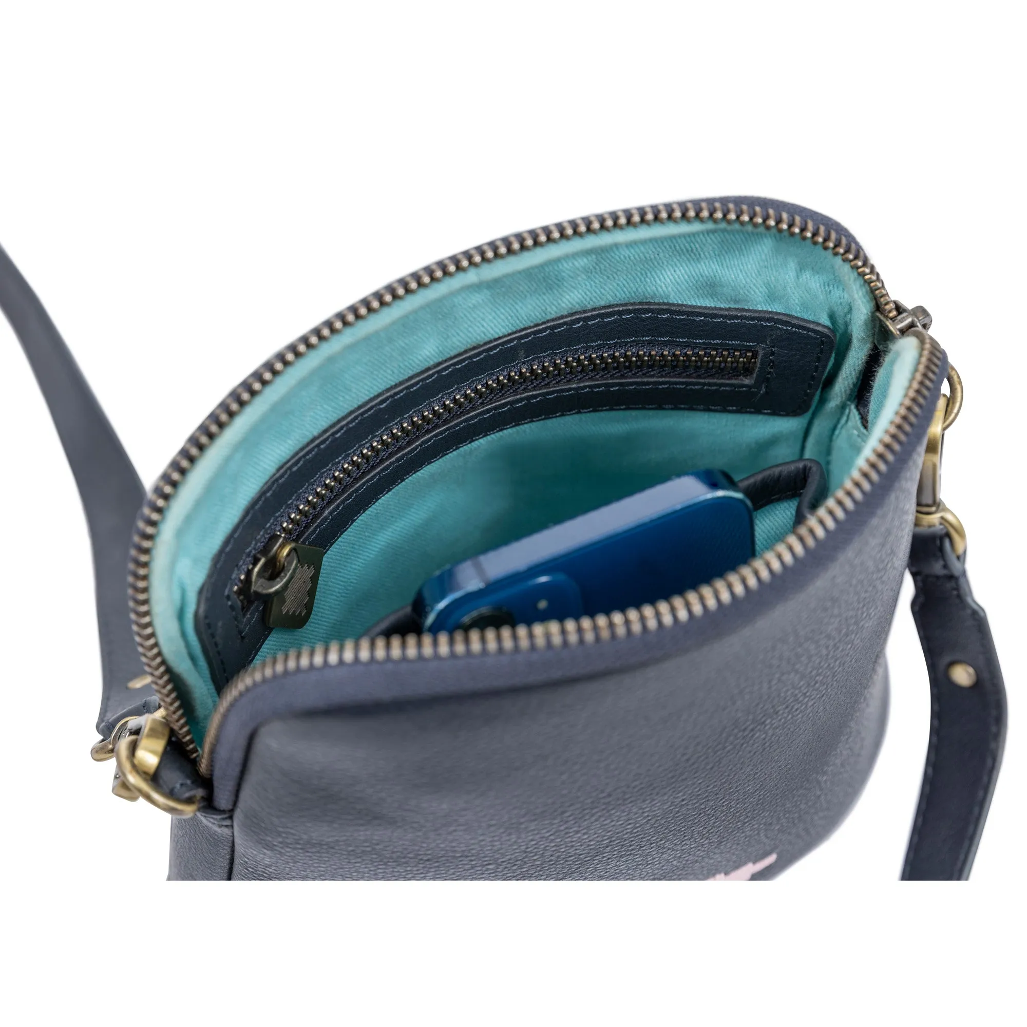 Belleza Crossbody Bag - Black Leather sold by Pampeano product image thumbnail 3