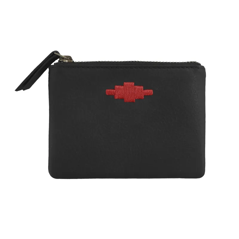Cambio Pouch Purse - Black Leather made by Pampeano