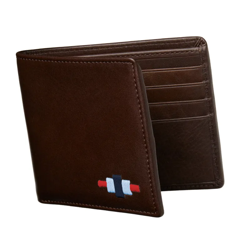 Dinero card wallet - brown leather made by Pampeano