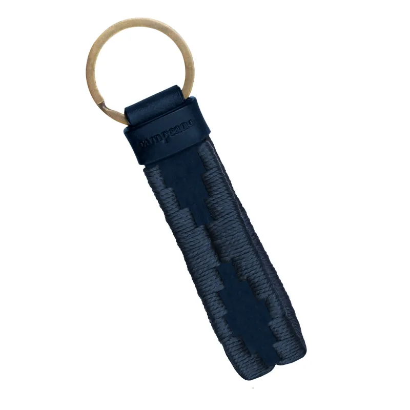 Charro loop keyring - navy leather made by Pampeano