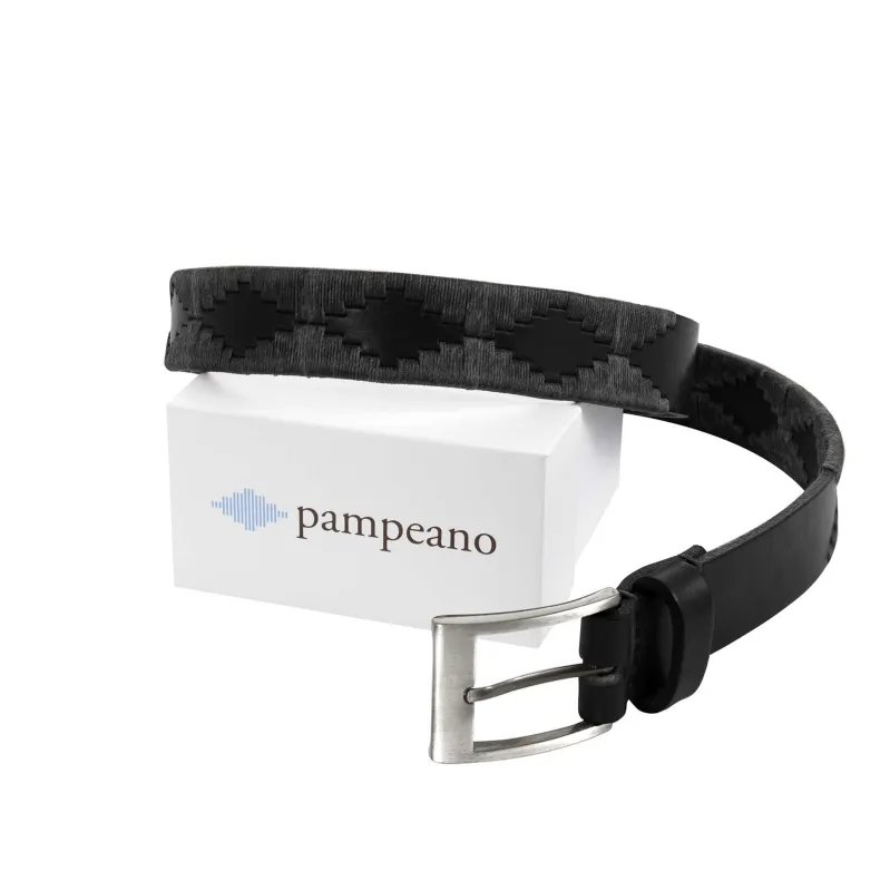 Bordado pampeano belt - black made by Pampeano