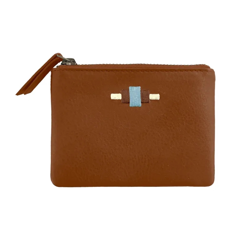 Cambio Pouch Purse - Tan Leather made by Pampeano