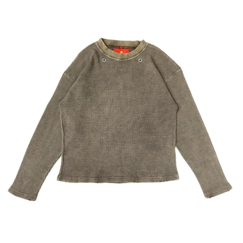 Vintage Olive Thermal Crew made by klenam.co
