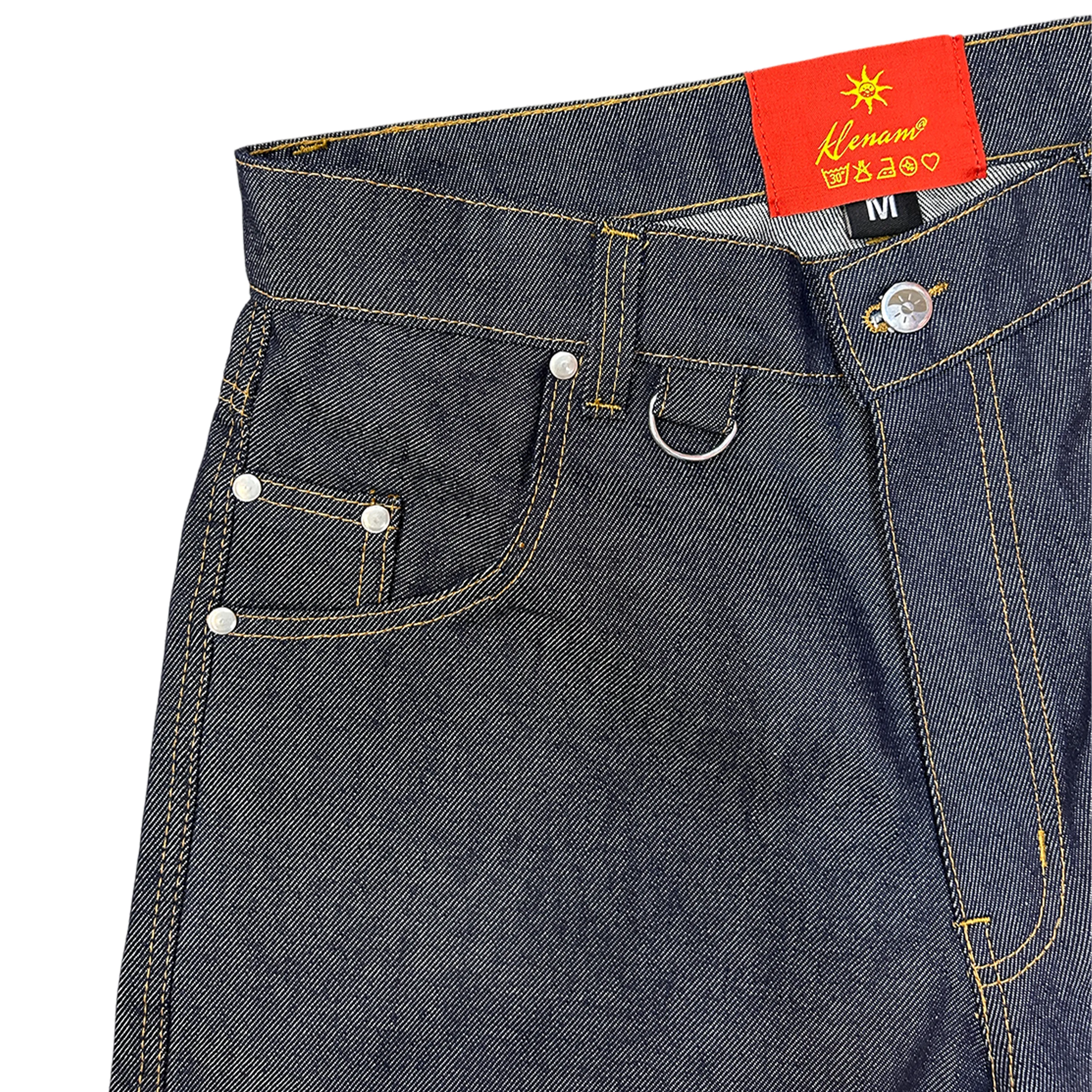 14oz Raw Indigo Denim Jorts sold by klenam.co product image thumbnail 5