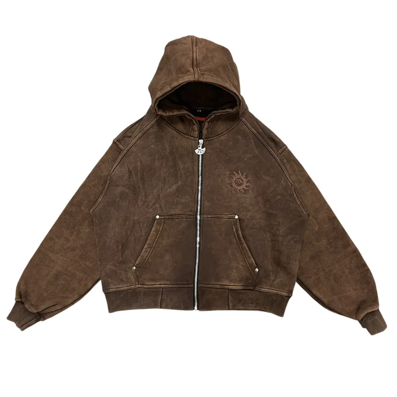 MOCHA WASH ZIP-UP made by klenam.co