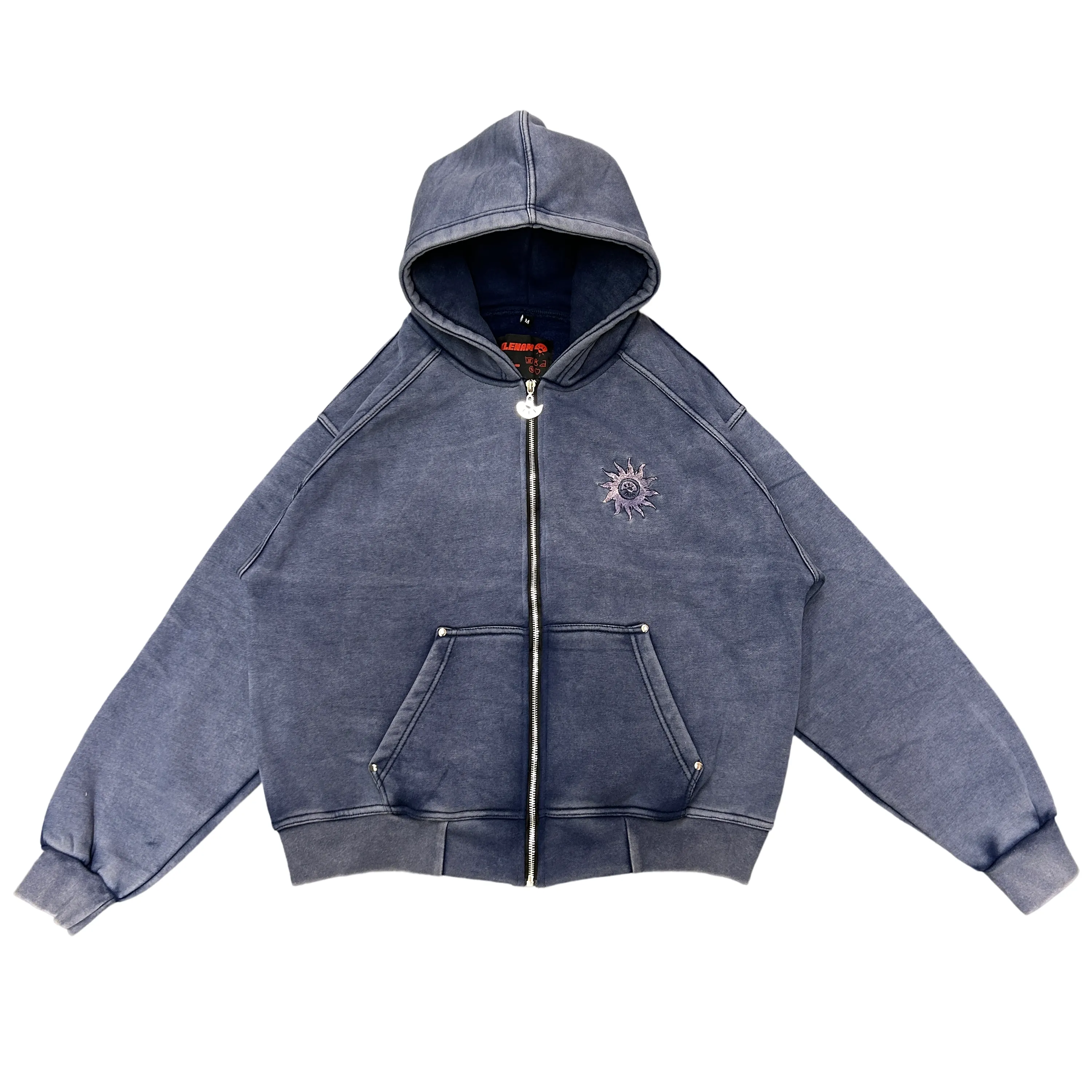 NAVY BLUE WASH ZIP-UP sold by klenam.co