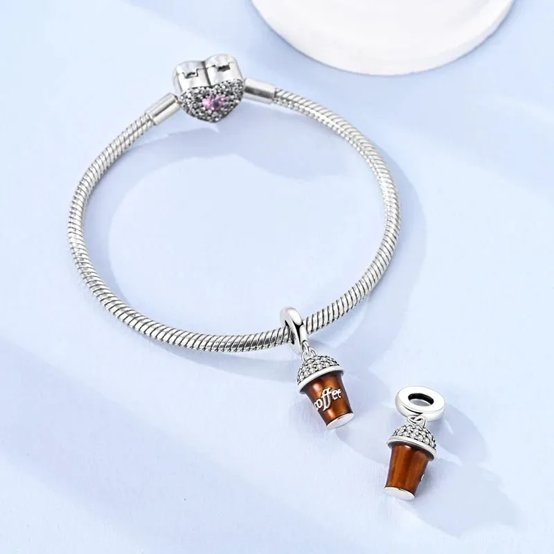 Sparkling Coffee Cup Dangle Charm sold by Pangama Jewelry product image thumbnail 2