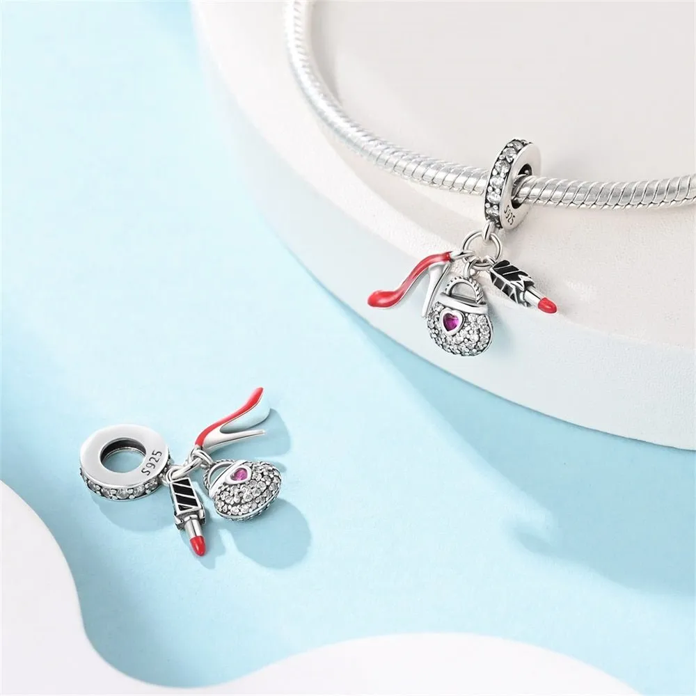Handbag, Lipstick & High Heel Glam Dangle Charm sold by Pangama Jewelry product image thumbnail 3