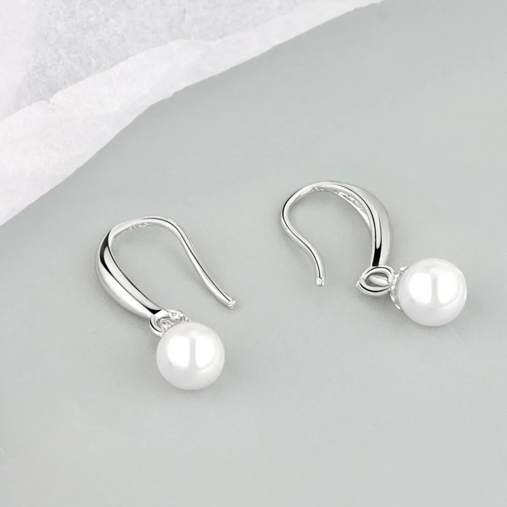 Classic Pearl Drop Earrings sold by Pangama Jewelry product image thumbnail 2