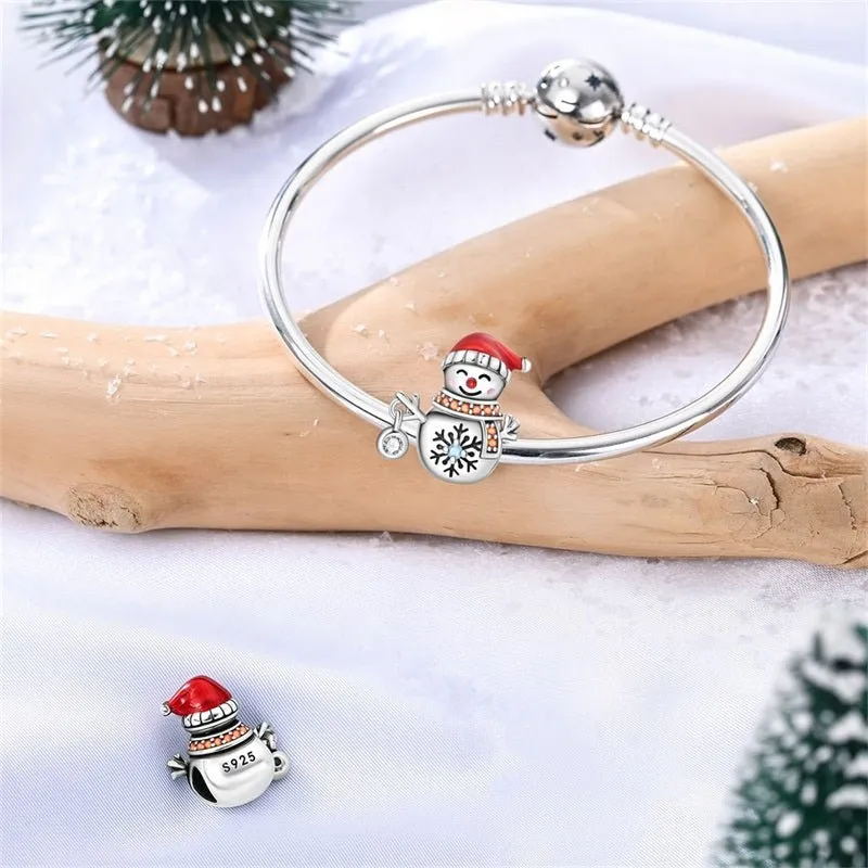 Smiling Snowman with Red Hat & Scarf Charm sold by Pangama Jewelry product image thumbnail 2