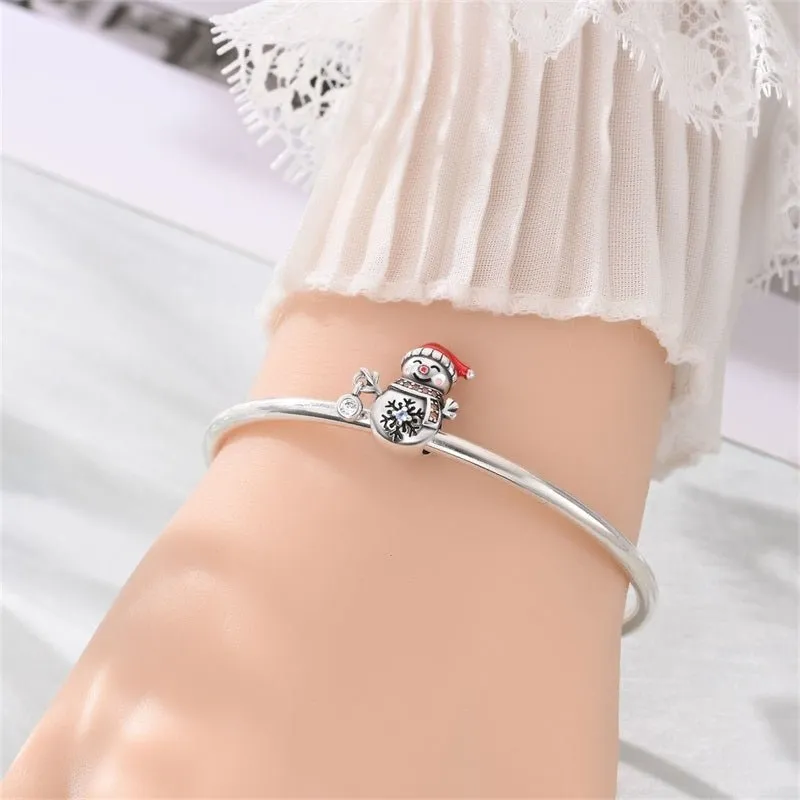 Smiling Snowman with Red Hat & Scarf Charm sold by Pangama Jewelry product image thumbnail 4