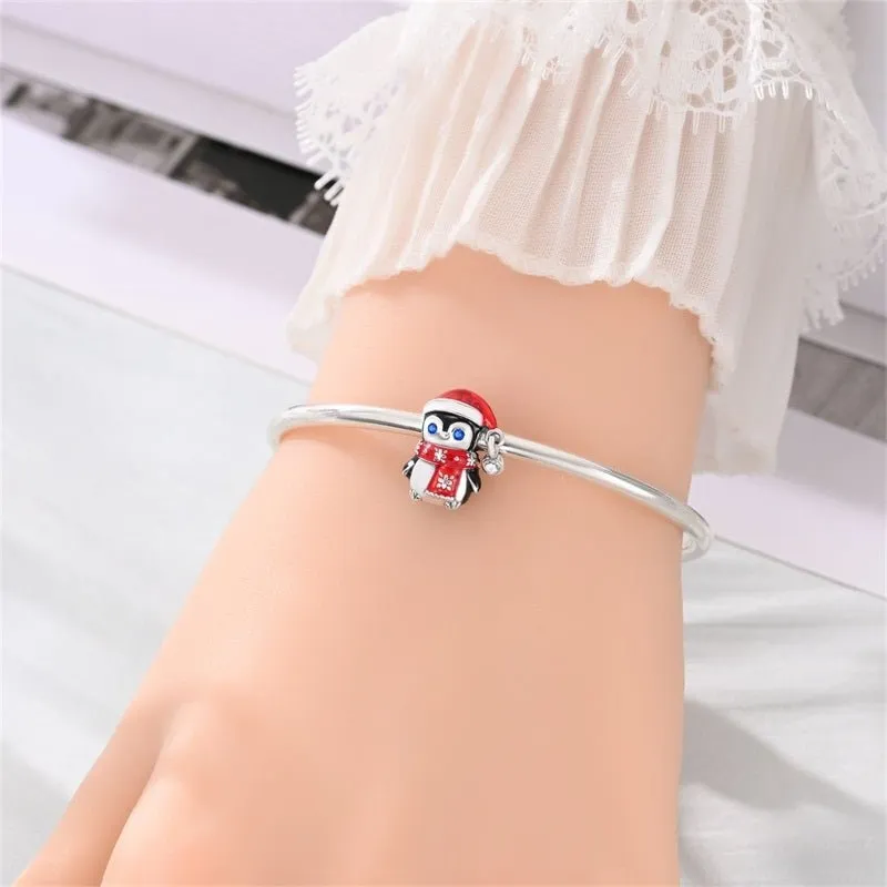 Penguin with Red Scarf & Santa Hat Charm sold by Pangama Jewelry product image thumbnail 4