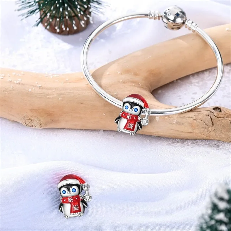 Penguin with Red Scarf & Santa Hat Charm sold by Pangama Jewelry product image thumbnail 2