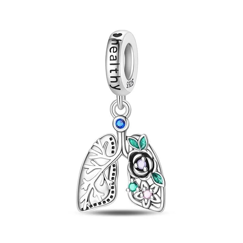 Healthy Lungs Dangle Charm made by Pangama Jewelry