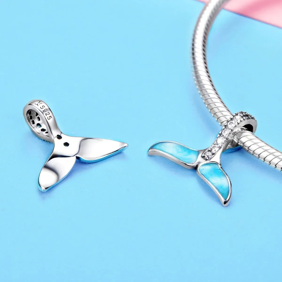Blue Whale Tail Ocean Charm sold by Pangama Jewelry product image thumbnail 2